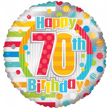 Helium Ballon Happy 70Th Birthday 45cm leeg van WeFiesta koop je bij Partywinkel