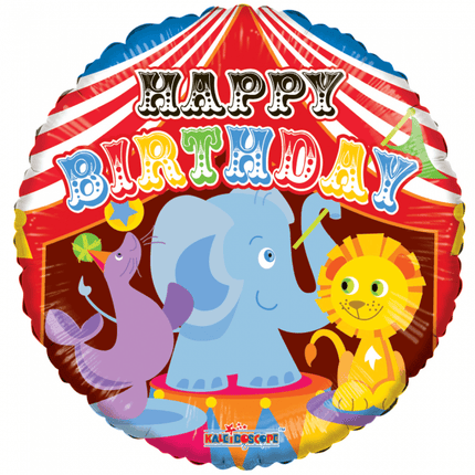 Helium Ballon Happy Birthday Circus 45cm leeg van WeFiesta koop je bij Partywinkel