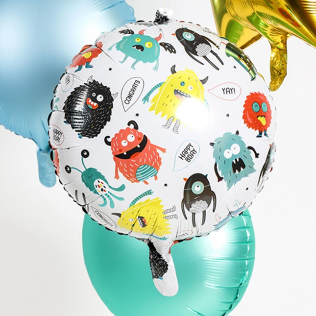Helium Ballon Happy Birthday Monsters Leeg 45cm van Folat koop je bij Partywinkel