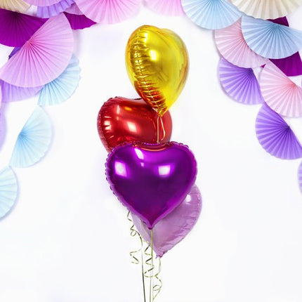 Helium Ballon Hart Goud Leeg 45cm van Partydeco koop je bij Partywinkel