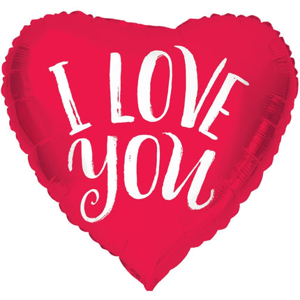 Helium Ballon Hart I Love You Rood Leeg 45cm van Folat koop je bij Partywinkel