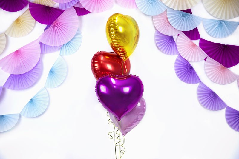 Helium Ballon Hart Rood Leeg 45cm van Partydeco koop je bij Partywinkel