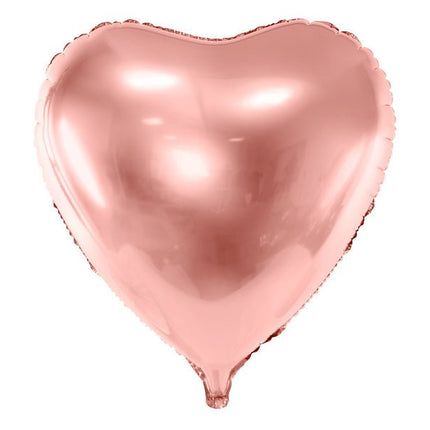 Helium Ballon Hart Rose Goud Leeg 73cm van Partydeco koop je bij Partywinkel