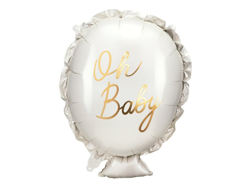 Helium Ballon Oh Baby Leeg 53cm van Partydeco koop je bij Partywinkel