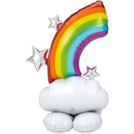 Helium Ballon Regenboog Standaard Leeg 1,27m van Anagram koop je bij Partywinkel