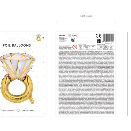 Helium Ballon Ring Leeg 95cm van Partydeco koop je bij Partywinkel