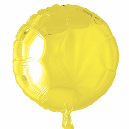 Helium Ballon Rond Geel 46cm leeg van WeFiesta koop je bij Partywinkel
