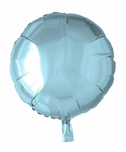 Helium Ballon Rond Lichtblauw 46cm leeg van WeFiesta koop je bij Partywinkel