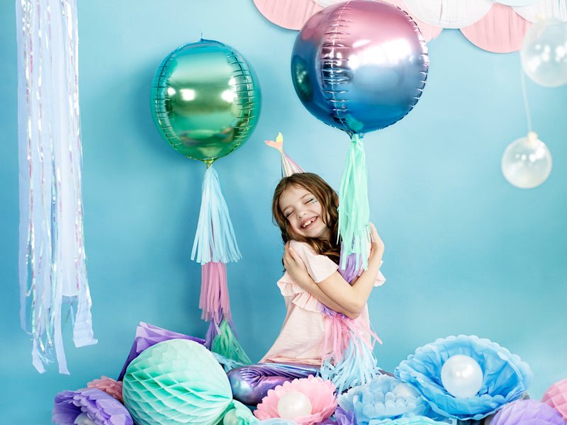 Helium Ballon Rond Violet Blauw Leeg 35cm van Partydeco koop je bij Partywinkel
