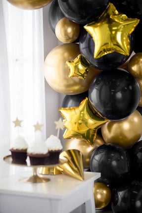Helium Ballon Ster Goud Leeg 12cm 25st van Partydeco koop je bij Partywinkel