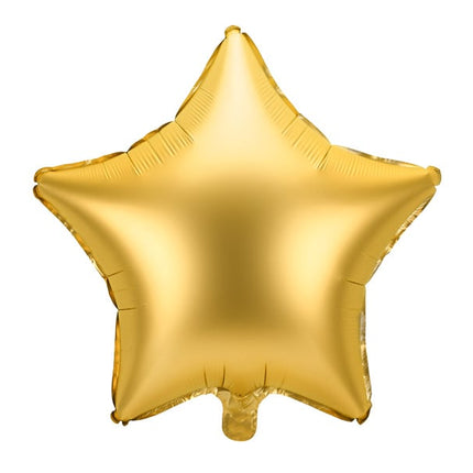 Helium Ballon Ster Goud Leeg 48cm van Partydeco koop je bij Partywinkel