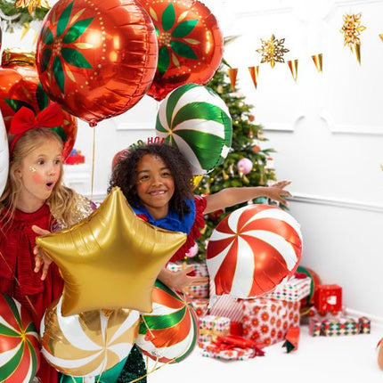 Helium Ballon Ster Goud Leeg 48cm van Partydeco koop je bij Partywinkel