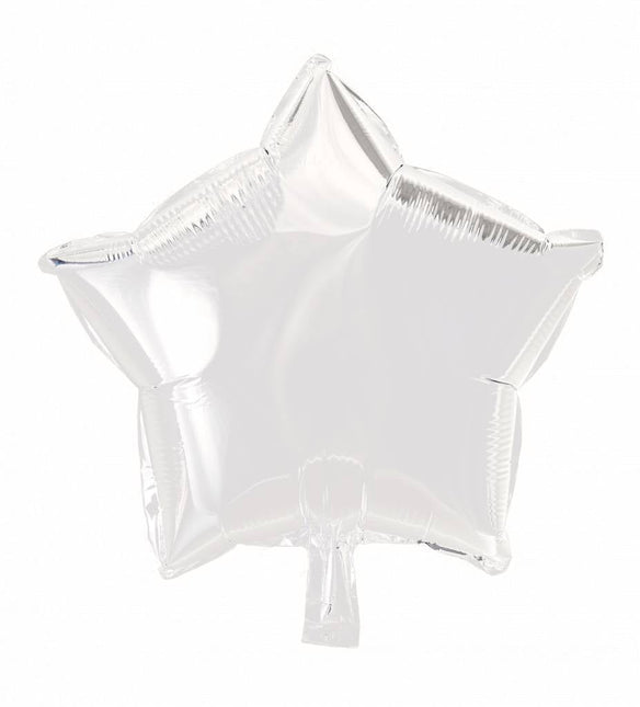 Helium Ballon Ster Wit 46cm leeg van WeFiesta koop je bij Partywinkel