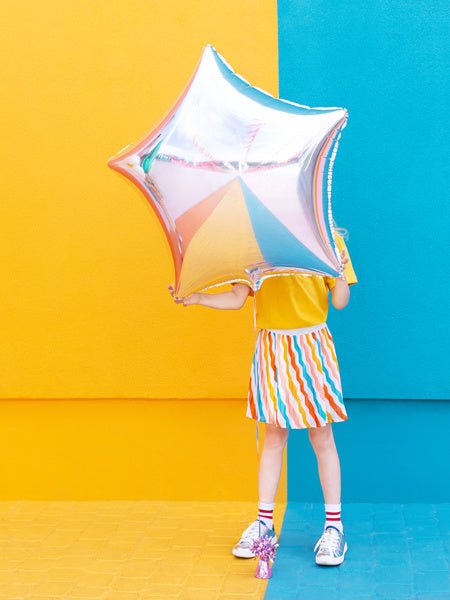 Helium Ballon Ster Zilver Leeg 70cm van Partydeco koop je bij Partywinkel