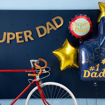 Helium Ballon Super Dad Leeg 45cm van Partydeco koop je bij Partywinkel