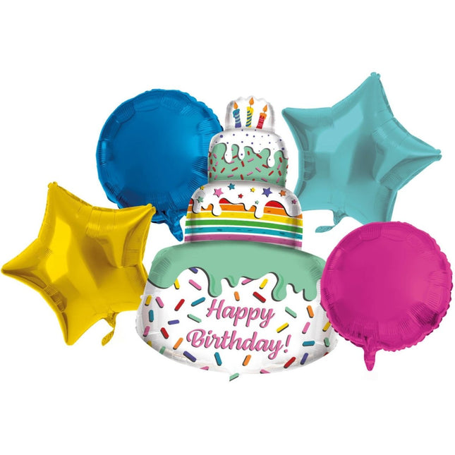 Helium Ballon Taart Set Leeg 5 delig van Folat koop je bij Partywinkel