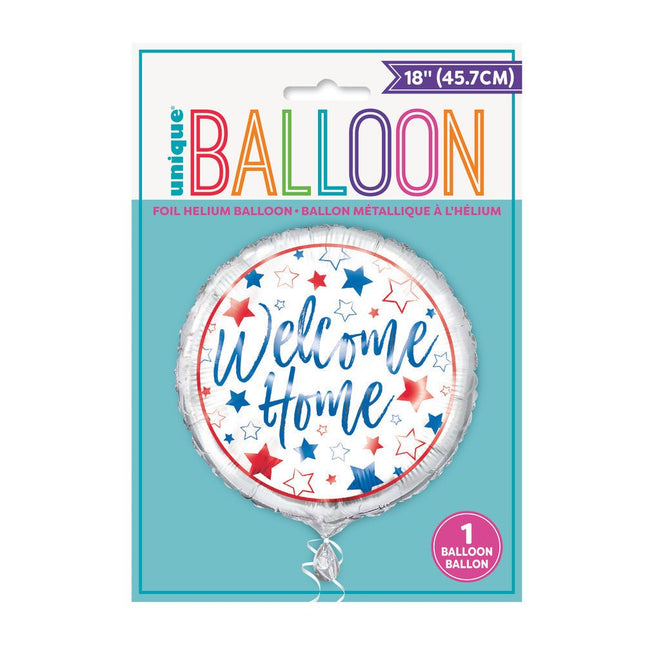 Helium Ballon Welkom Thuis Sterren 45cm leeg van Unique koop je bij Partywinkel