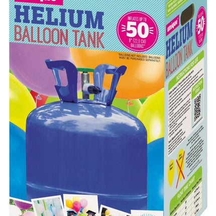 Helium Tank met 50 Ballonnen en Lint - Partywinkel - 8719267034018