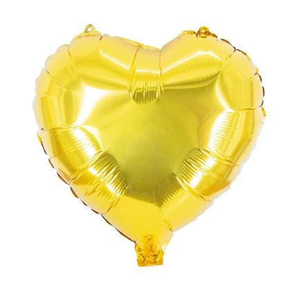 Ballon en forme de cœur à l'hélium, doré brillant, vide, 45 cm