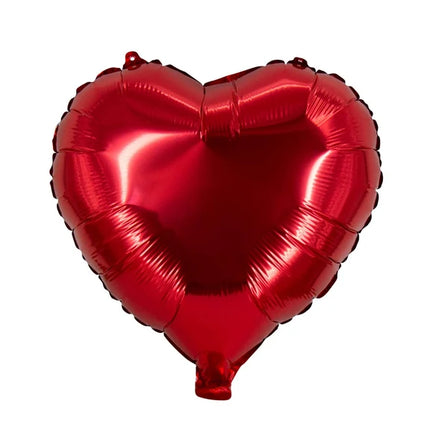 Ballon en hélium en forme de cœur, rouge brillant, vide, 45 cm