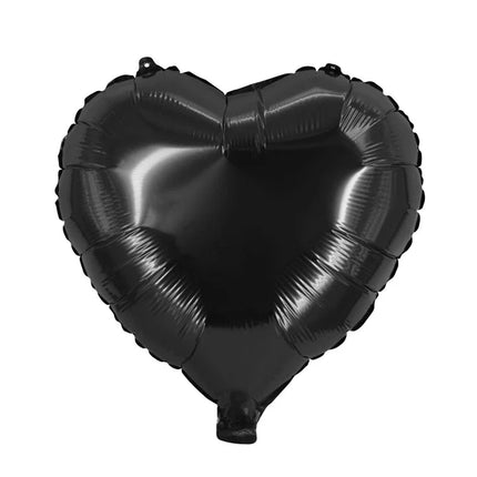 Ballon en forme de cœur à l'hélium, noir, vide, 45 cm