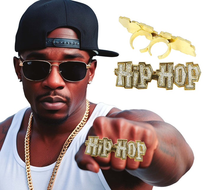 Hip Hop Ring Goud Hip Hop van Fiestas Guirca koop je bij Partywinkel