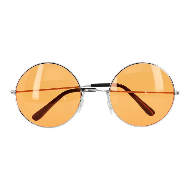 Hippie 60S Bril Oranje Xl - Partywinkel - 8712026445643