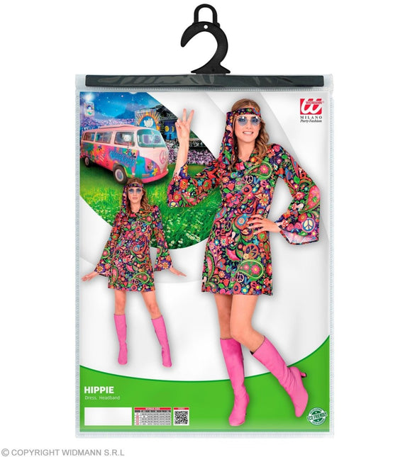 Hippie 60S Jurk Dames Bloemen - Partywinkel - 8003558293094