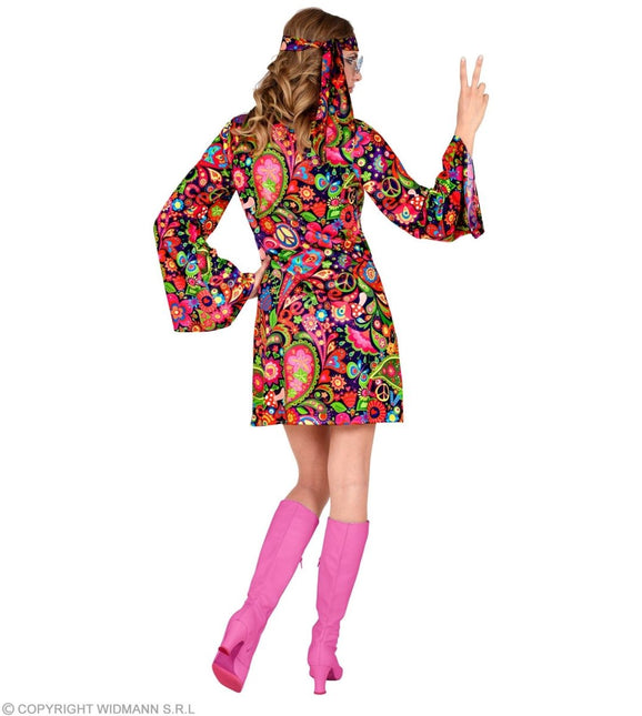 Hippie 60S Jurk Dames Bloemen - Partywinkel - 8003558293094