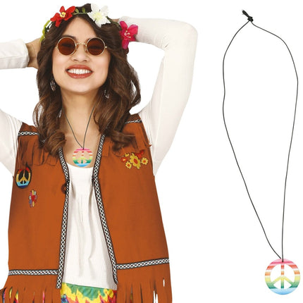 Hippie 60S Ketting 6cm van Fiestas Guirca koop je bij Partywinkel