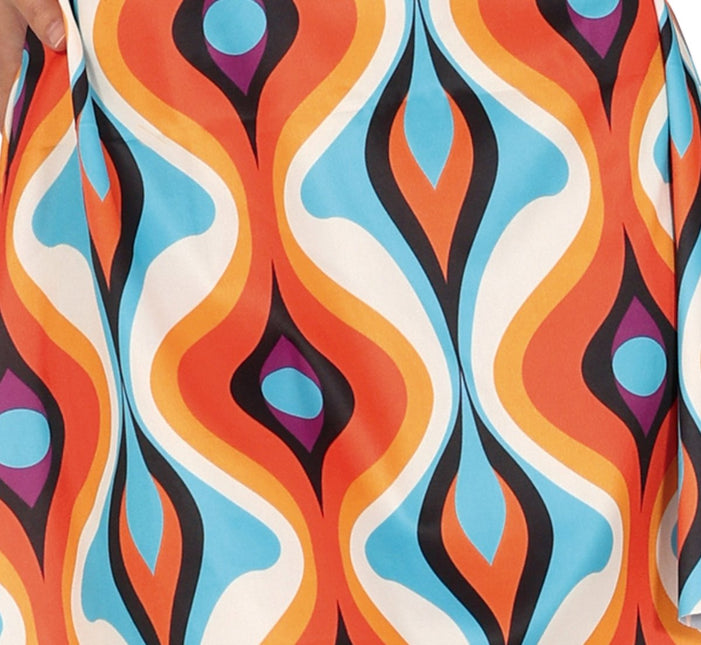 Hippie 60S Kostuum Blauw Oranje Dames - Partywinkel - 8434077860632