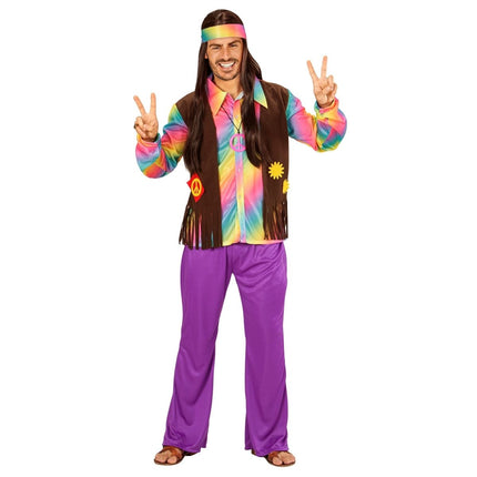 Hippie 60S Kostuum Gekleurd Heren van Widmann koop je bij Partywinkel