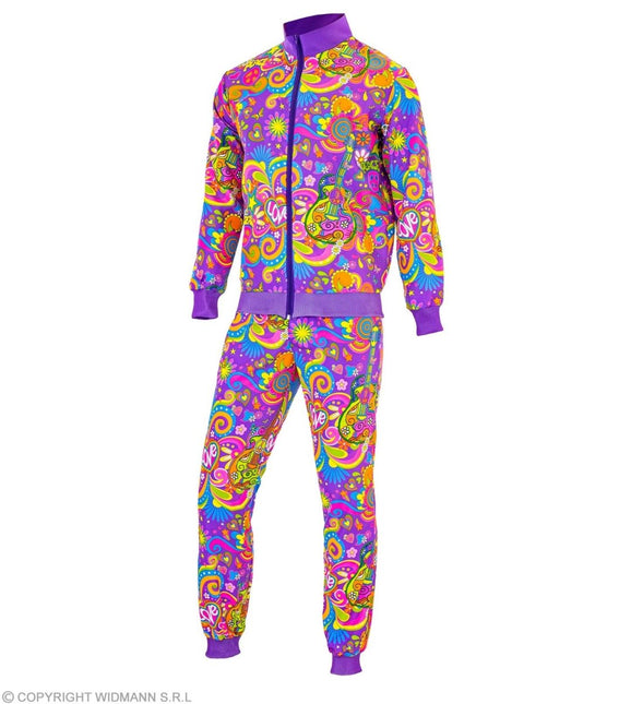 Hippie 60S Trainingspak Fout Paars - Partywinkel - 8003558451418