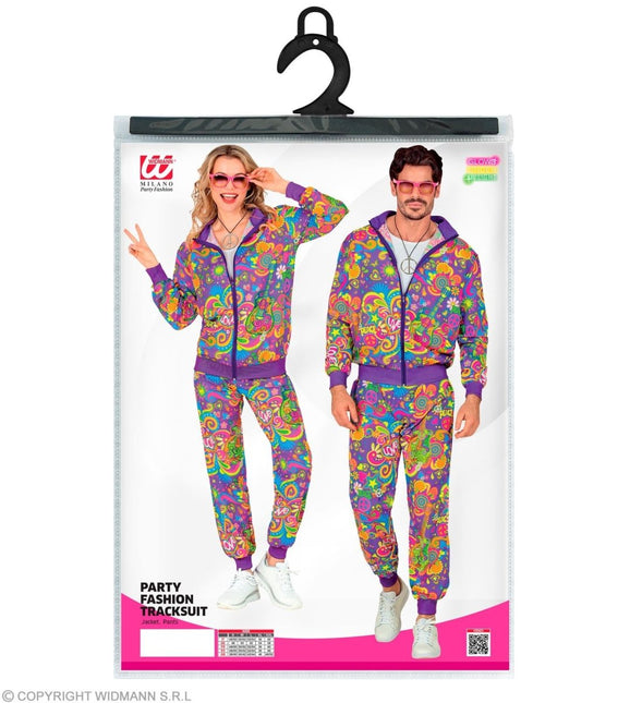 Hippie 60S Trainingspak Fout Paars - Partywinkel - 8003558451418