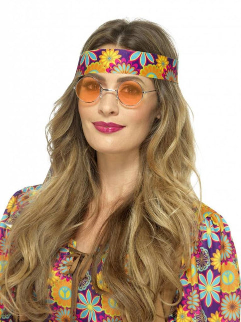 Hippie Bril Oranje van Smiffys koop je bij Partywinkel
