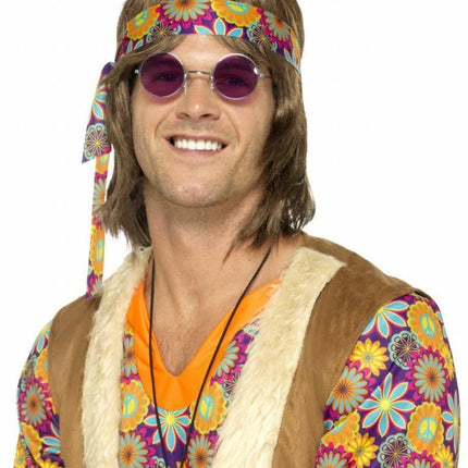 Hippie Bril Paars van Smiffys koop je bij Partywinkel