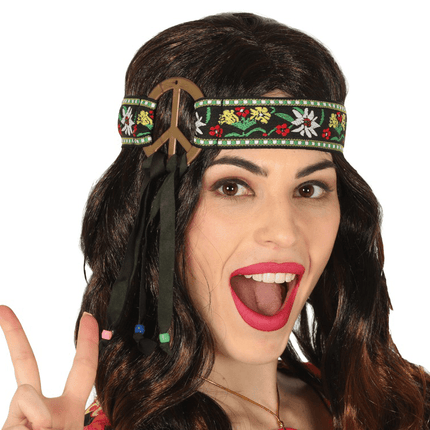 Hippie Hoofdband Groen van Fiestas Guirca koop je bij Partywinkel