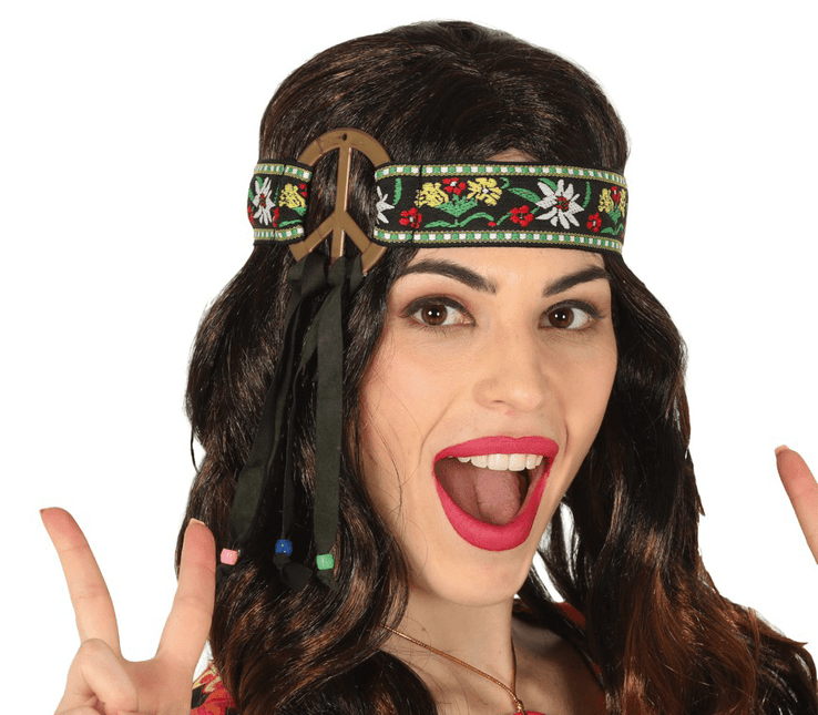 Hippie Hoofdband Groen van Fiestas Guirca koop je bij Partywinkel