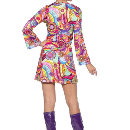 Hippie jurkje roze bloemen van Wilbers & Wilbers koop je bij Partywinkel