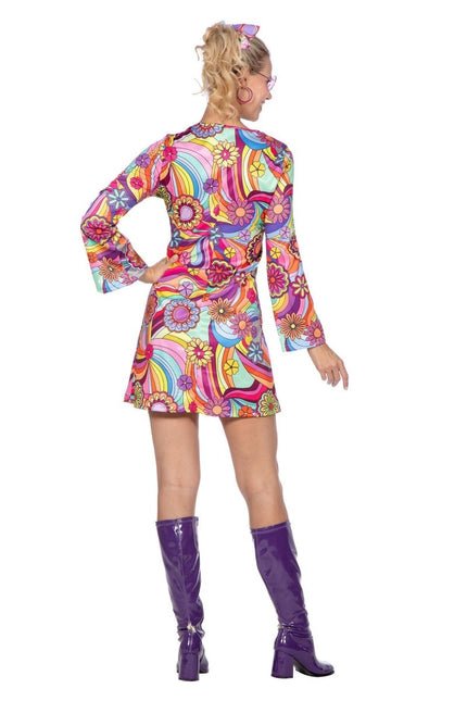 Hippie jurkje roze bloemen van Wilbers & Wilbers koop je bij Partywinkel