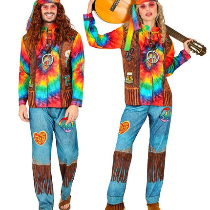 Hippie kostuum gekleurd Uni van Widmann koop je bij Partywinkel