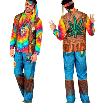 Hippie kostuum gekleurd Uni van Widmann koop je bij Partywinkel