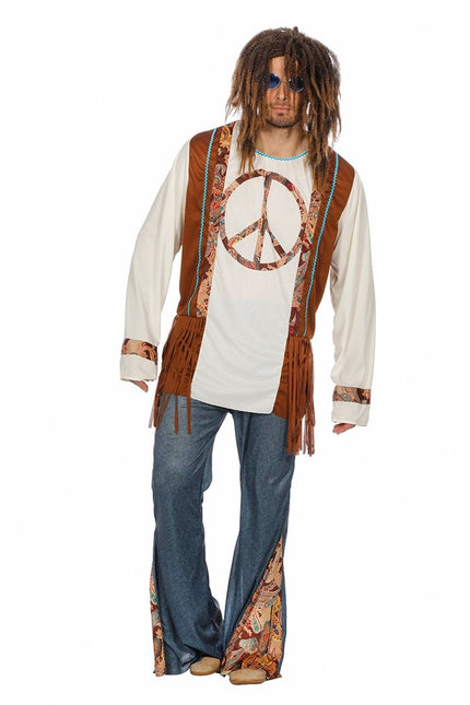 Hippie Kostuum Peace Bruin van Wilbers & Wilbers koop je bij Partywinkel