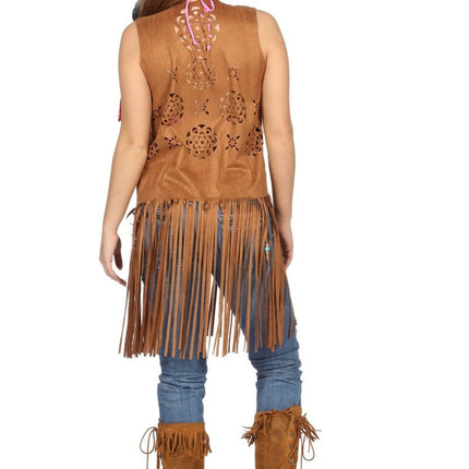 Hippie Vest Lang Dames van Wilbers & Wilbers koop je bij Partywinkel
