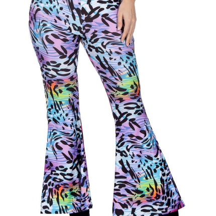 Hippiebroek panter paars - Partywinkel - 8720059072231