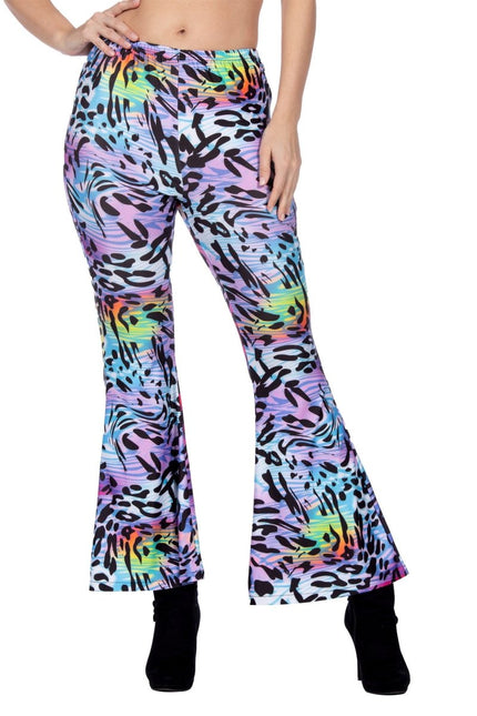 Hippiebroek panter paars - Partywinkel - 8720059072231