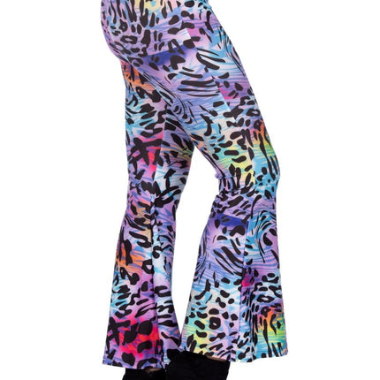 Hippiebroek panter paars - Partywinkel - 8720059072231
