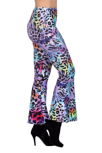 Hippiebroek panter paars - Partywinkel - 8720059072231