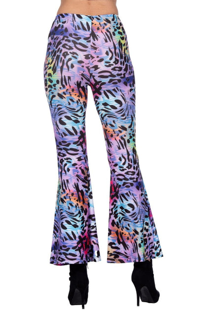 Hippiebroek panter paars - Partywinkel - 8720059072231