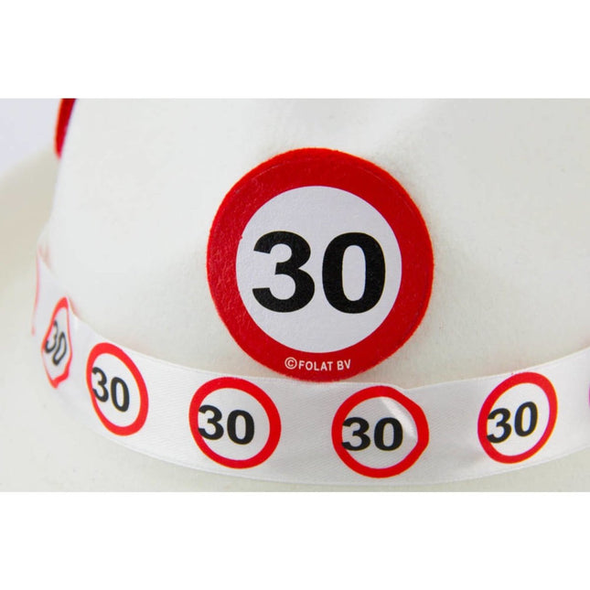 Hoed 30 Jaar Verkeersbord van Folat koop je bij Partywinkel